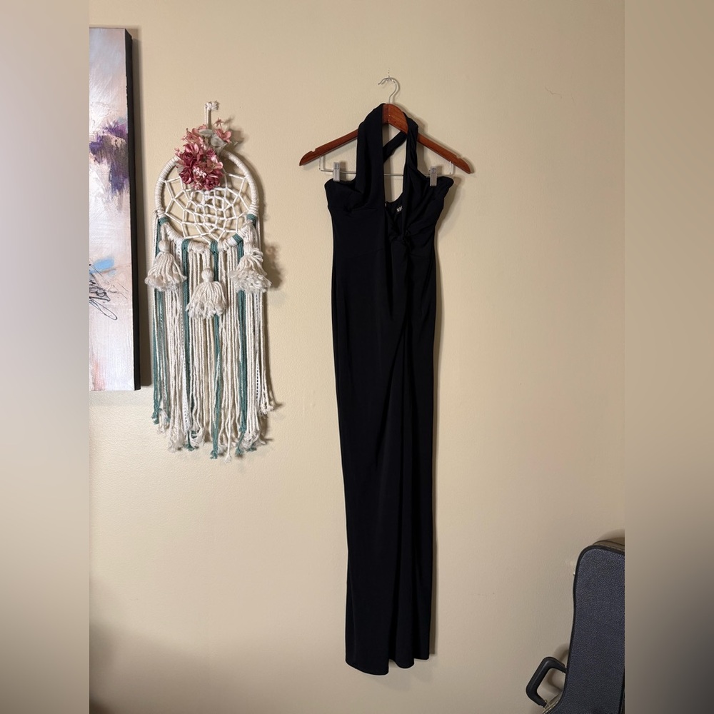 Revolve NOOKIE Belisse Gown Maxi Dress Black Size Large - Picture 2 of 4